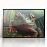 Large abstract wall art depicting birds in flight, using muted earth tones on framed acrylic.