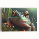 Black and white photo of a bird in flight on stretched canvas, ideal for kitchen wall art.