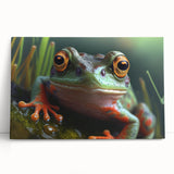 Black and white photo of a close-up bird design on stretched canvas, ideal for kitchen wall art or bedroom ambiance.