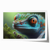 Close-up of a bird in soft pastel shades on a rolled canvas print, ideal for art wall dining room placement.