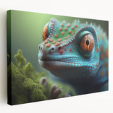 Large stretched canvas featuring a close-up of a bird in muted earth tones, ideal for kitchen wall art.