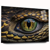 Large abstract wall art featuring a close-up of a bird in muted earth tones on acrylic glass.