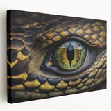 Close-up image of a bird in muted earth tones on a stretched canvas, suitable for kitchen wall art.