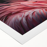 Art deco poster of colorful birds, pastel shades on rolled canvas, ideal for dining room wall art.