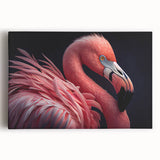 Black and white close-up of a bird on canvas, ideal for kitchen wall art.