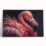 Black and white close-up photo of a bird on stretched canvas, suitable as large kitchen wall art or for bedroom ambiance.