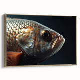 Framed canvas featuring a close-up view of a bird in muted earth tones, ideal for bedroom wall decor.