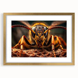 Extra large abstract art print featuring a textured depiction of birds, in gold frame with mat, ideal for living room decor.