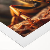 Art deco poster of a stylized bird in muted gold and black, printed on rolled canvas, suitable for dining room decor.