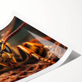 Extra large rolled print featuring line art flowers in muted earth tones, ideal for large living room wall art.