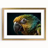 Extra large abstract art print of birds in flight, textured design in soft gray and gold tones on a framed canvas.