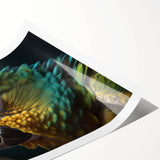 Extra large wall art featuring a line art design of flowers in black on a white background.