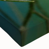 Close-up of a bird in flight, captured in black and white on a large stretched canvas, suitable for bedroom wall decor.