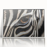 Art deco poster of vibrant birds in flight, acrylic print in white frame, suitable for nursery wall art.