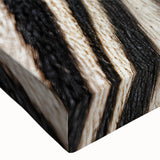 Large art depicting a close-up black and white photo of a bird on canvas.