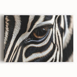 Black and white close-up image of a bird on stretched canvas, ideal for kitchen wall art.