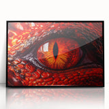 Large abstract wall art featuring a mid-century modernist bird design in muted earth tones, framed in black acrylic.