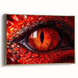 Framed canvas featuring a colorful landscape art painting of birds in a vintage poster style.