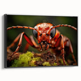 Black and white wall art featuring a close-up of a bird, printed on framed canvas, suitable for bedroom decor.