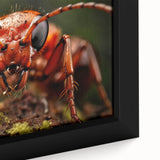 Close-up of a bird in vibrant colors on a black canvas, ideal for extra large living room wall art.