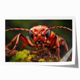 Close-up of a bird perched on a branch, rendered in soft pastel tones on a large rolled canvas.