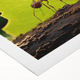 Art deco poster featuring a stylized peacock in vibrant blues and greens on rolled canvas, suitable for dining room decor.