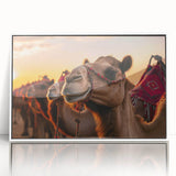 Art deco poster of vibrant birds in flight on white framed acrylic, suitable for modern nursery wall decor.