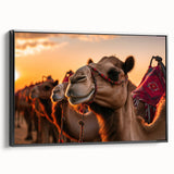 Black and white wall art featuring a landscape with birds, framed canvas, ideal for bedroom decor.