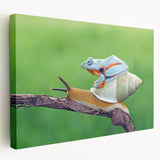 Close-up of a bird in muted earth tones on stretched canvas, ideal for kitchen wall art.