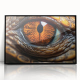 Large abstract wall art featuring mid-century modernist birds in muted earth tones, framed in black acrylic.