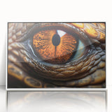 Art deco poster of vibrant birds in flight, framed acrylic, ideal for modern nursery wall art.