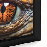 Close-up of a colorful, textured bird on black framed canvas, ideal for extra large living room wall art.