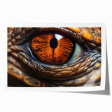 Extra large rolled print of a vibrant floral pattern with vivid reds and greens, ideal for art wall dining room or bathroom.