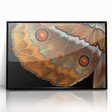 Large abstract wall art featuring a vibrant bird design in mid-century modernist style on black acrylic.