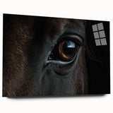 Large abstract wall art depicting birds in flight, rendered in vibrant blues and oranges on acrylic glass.