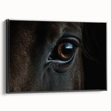 Black and white framed canvas depicting a close-up of a bird, ideal for bedroom wall decor.