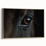 Framed canvas featuring a close-up view of a bird in a gold frame, ideal for bedroom wall decor.