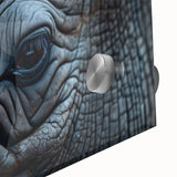 Mid-century modernist style acrylic print featuring a close-up of a bird in muted earth tones, ideal for dining room art.