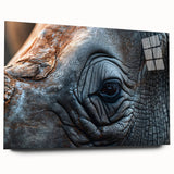 Close-up of birds in muted earth tones on large acrylic glass, ideal for bedroom or dining room art.