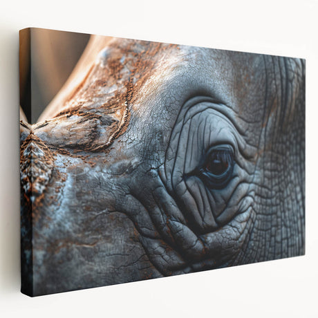 Close-up image of a bird on stretched canvas, featuring natural tones, ideal for kitchen wall art.