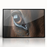 Large abstract wall art featuring a mid-century modernist bird design in muted earth tones, acrylic framed in black.