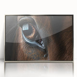 Mid-century modernist art of a bird in flight, muted blue and silver tones, framed acrylic, ideal for nursery wall art.