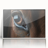 Art deco poster of a stylized bird in muted pastel shades on framed acrylic, ideal for nursery wall art.