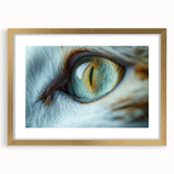 Extra large abstract art print of birds in flight, using textured blue and white tones on a gold-framed canvas.