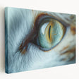 Close-up image of a bird on a stretched canvas, featuring natural hues, ideal for kitchen wall art.