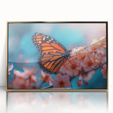 Close-up of a bird in flight printed on framed acrylic, with muted earth tones, ideal for modern art wall decor.