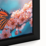 Close-up of a bird on a branch in textured black wall art with colorful accents, ideal for living room decor.