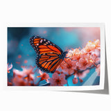 Close-up image of a bird on a branch, rendered in soft pastel shades on a rolled canvas, ideal for art wall dining room.