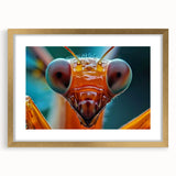 Abstract art print of birds in flight, textured design in gold frame, ideal for living room decor.