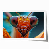 Close-up of a bird on a branch, muted earth tones, rolled canvas print, suitable for dining room or bathroom wall art.